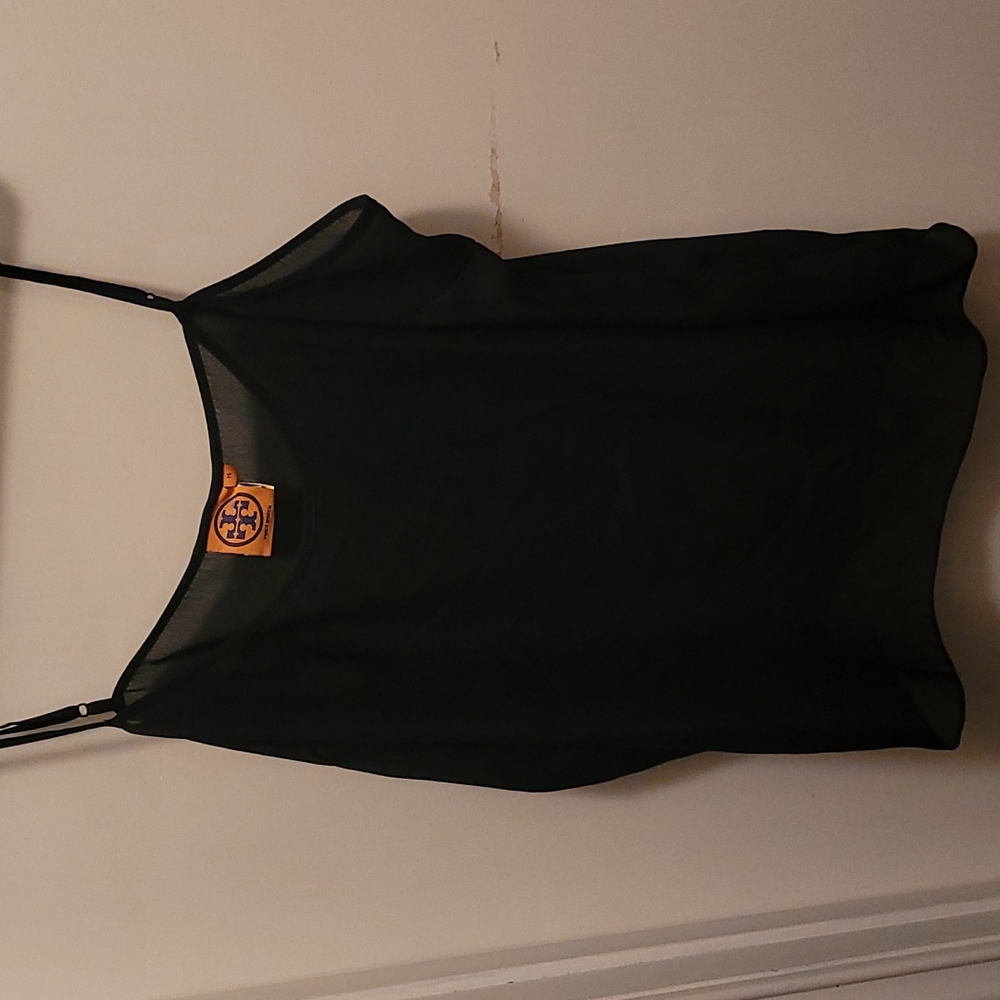 Sheer black Tory Burch tank top